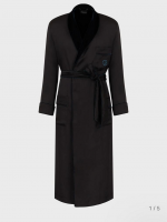 Шелковый халат мужской Giorgio Armani, Black
