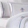 Постельное белье Tivolyo Home NAVY белый - Постельное белье Tivolyo Home NAVY белый