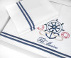 Постельное белье Tivolyo Home NAVY белый - Постельное белье Tivolyo Home NAVY белый