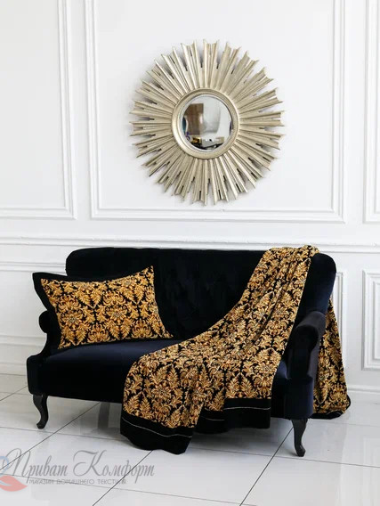Шенилловый плед Feiler SANSSOUCI 10 schwarz 