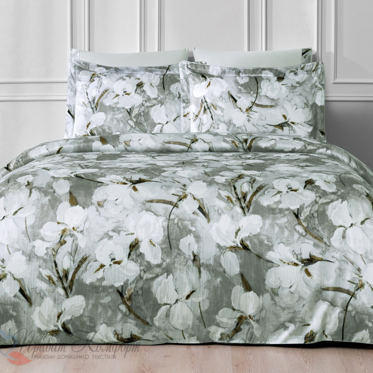 Постельное белье жатка Tivolyo Home ATLAS серый  