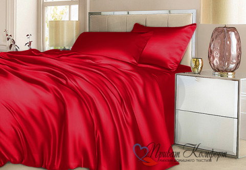 Шелковое постельное белье Luxe Dream Красный 