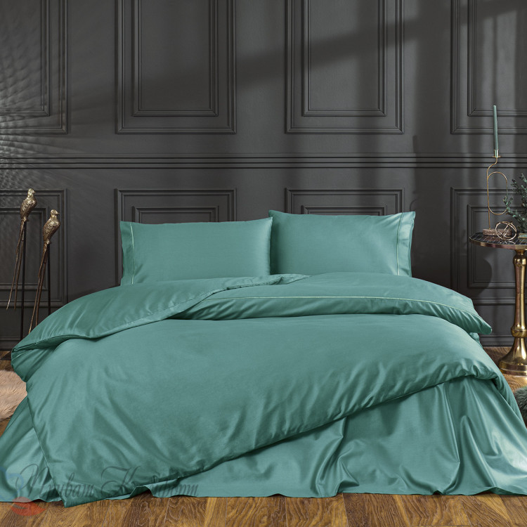 Постельное белье Tivolyo Home deluxe CASUAL темно-зеленый 