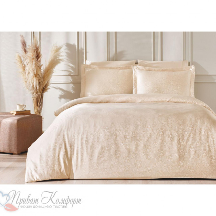 Постельное белье Tivolyo Home жаккард ALISA бежевый  