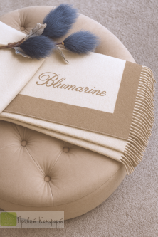 Плед из шерсти Blumarine MADAME бежевый