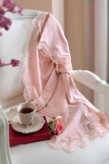Женский халат Bamboo розовый + полотенце