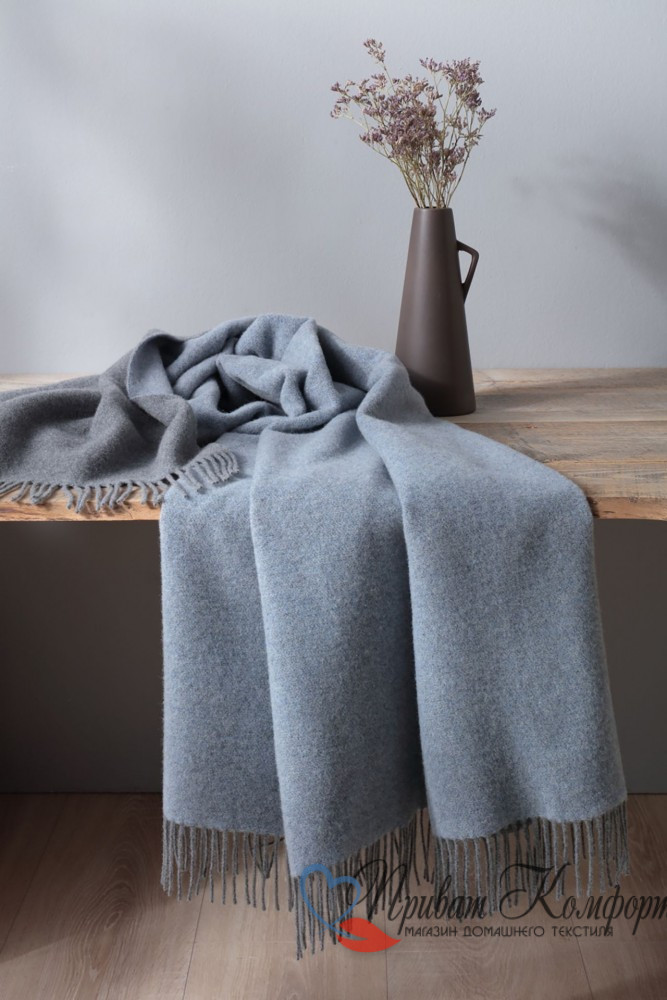 Плед Biederlack CASHMERE PLAID blau-grau 