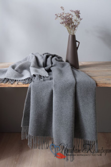 Плед Biederlack CASHMERE PLAID grau-silber