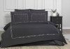 Постельное белье Tivolyo Home CHANEL антрацит  - Постельное белье Tivolyo Home CHANEL антрацит 