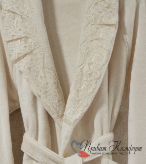 Махровый женский халат Lace 7, Sandri