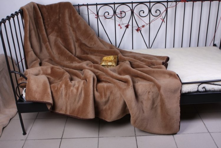 Шерстяное легкое одеяло Верблюд Шоколад  160x200 
