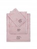 Набор полотенец Tivolyo Baroc розовый 3 предмета - Набор полотенец Tivolyo Baroc розовый 3 предмета