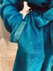 Женский махровый халат Morgenstern с капюшоном NIKKI бирюзовый - Женский махровый халат Morgenstern с капюшоном NIKKI бирюзовый