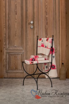 Шенилловое полотенце Feiler KLATSCHMOHN  146/113 seashell/coral