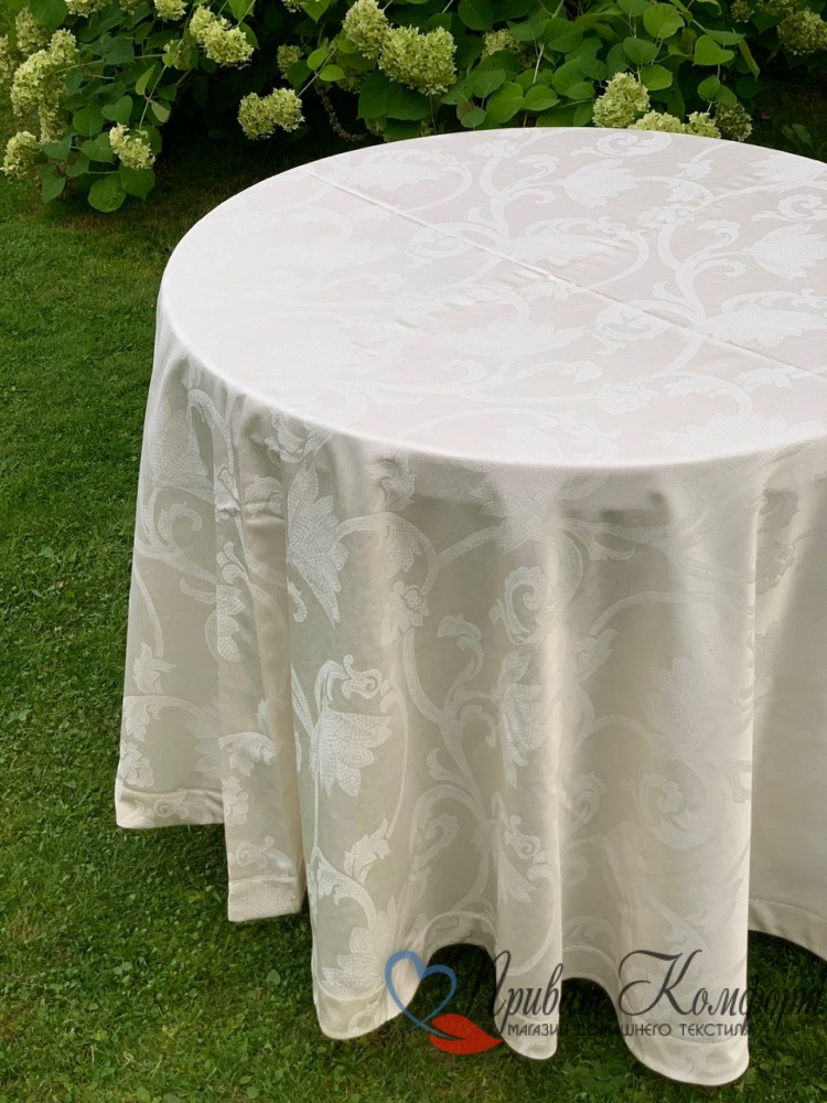 Жаккардовая скатерть Gamba  MILA SCHON 9895 panna D.220 