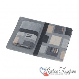 Шенилловое полотенце New York 211/215 steel grey/slate grey, Feiler