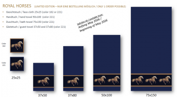 Шенилловое полотенце  Feiler ROYAL HORES 221 navy blue  