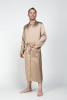 Мужской шелковый халат бежевый, Luxe Dream - Мужской шелковый халат бежевый, Luxe Dream