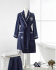 Женский халат Soft Cotton MARINE LADY темно-синий - Женский халат Soft Cotton MARINE LADY темно-синий