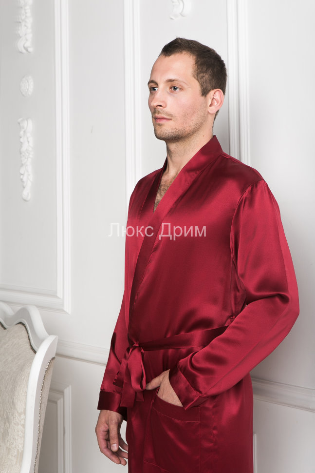 Красный мужской халат