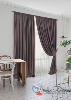 Комплект штор LINDOR-SH шоколадный