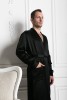 Мужской шелковый халат Luxe Dream Черный - Мужской шелковый халат Luxe Dream Черный