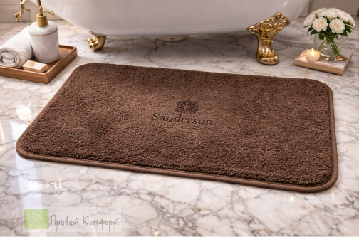 Коврик для ванной Коврик LOGO SANDERSON MARRONE 