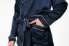 Мужской шелковый халат Luxe Dream Brilliant Dark Blue - Мужской шелковый халат Luxe Dream Brilliant Dark Blue