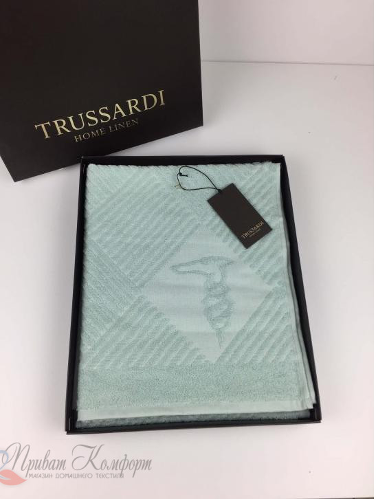 Полотенце банное Trussardi TATAMI blu 100x150  