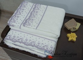 Комплект полотенец Sandri PRATO FIORITO 3шт. lilla