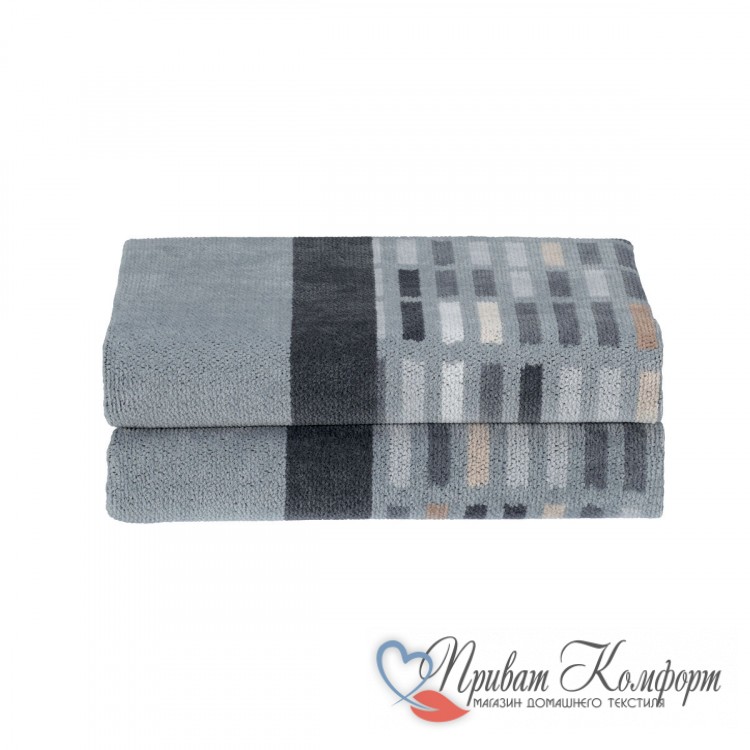 Шенилловое полотенце Feiler MANHATTEN 211/215 steel grey/slate grey 