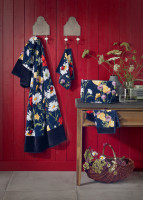 Шенилловое полотенце Feiler DAISY FIELD Blue 225 schwarzblau