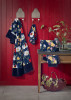 Шенилловое полотенце Feiler DAISY FIELD Blue 225 schwarzblau - Шенилловое полотенце Feiler DAISY FIELD Blue 225 schwarzblau
