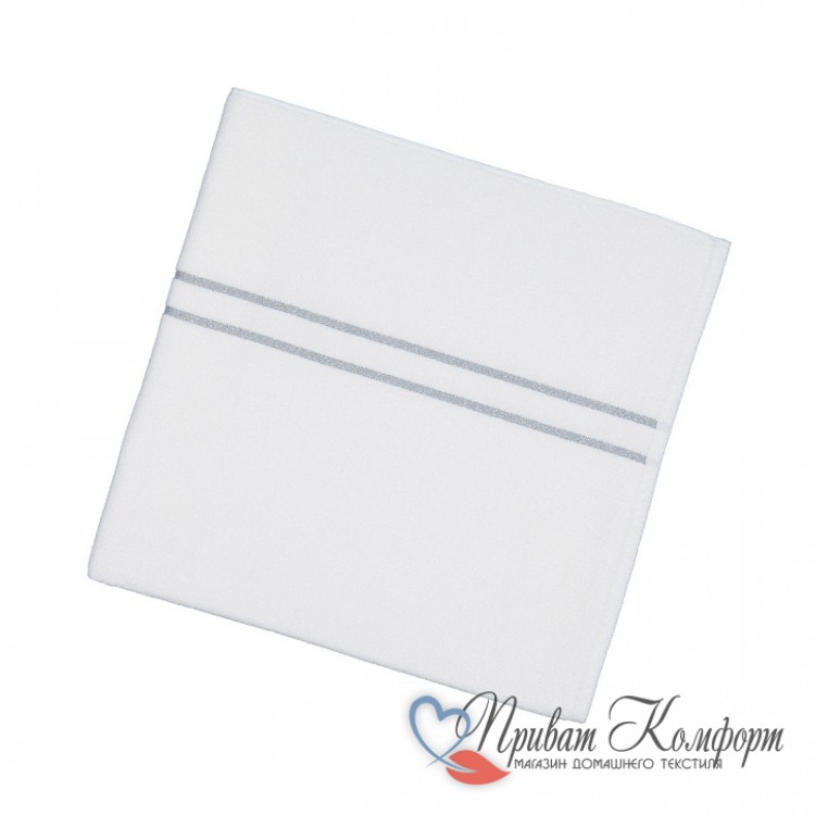 Шенилловое полотенце Feiler LA GLAMOUR 12\499 weis-silber 