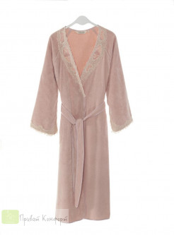 Халат женский Soft Cotton DESTAN тёмно-розовый