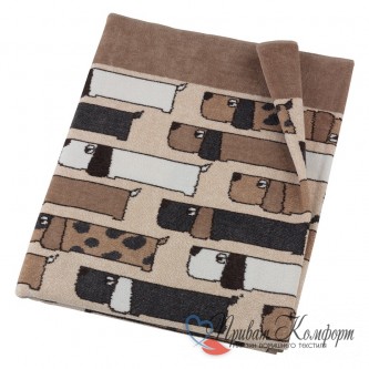 Шенилловое полотенце Feiler DOGS 144 safari