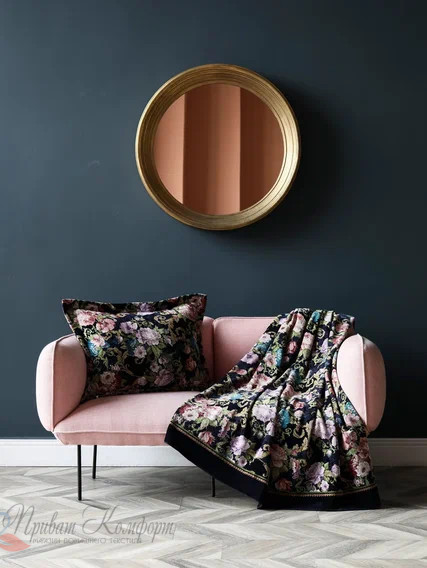Шенниловый плед Feiler ELISAVETA 225 schwarzblau 