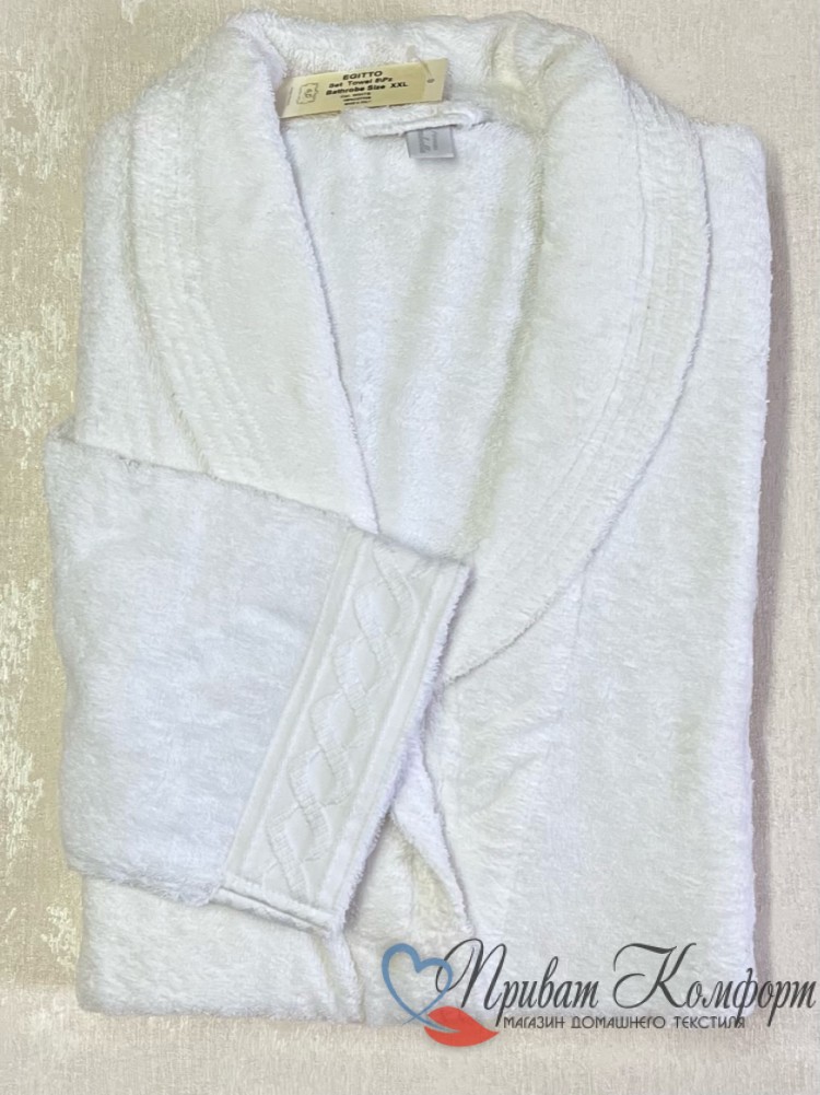 Подарочный набор женский Palombella EGITTO белый (Махровый халат + 5 полотенец) 