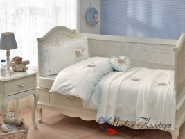 Детское постельное белье Tivolyo Home FISHY bebe синий