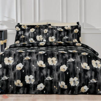 Постельное белье жатка Tivolyo Home DITSY чёрный 