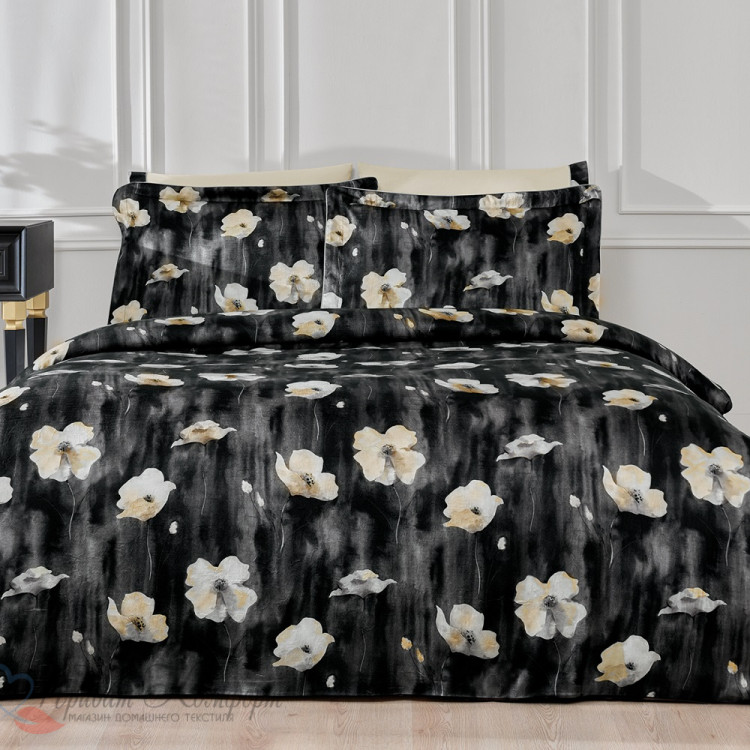 Постельное белье жатка Tivolyo Home DITSY чёрный  
