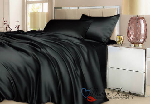 Шелковое постельное белье Luxe Dream Черный