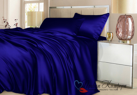 Шелковое постельное белье Luxe Dream Синий 