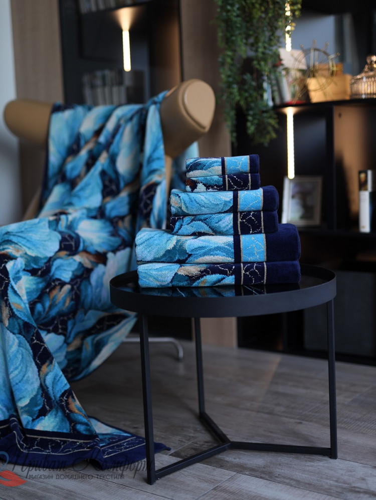 Шенилловое полотенце Feiler BRISE 221 navy blue  