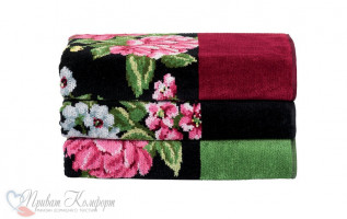 Шенилловое полотенце Feiler PEONY schwarz 10  black