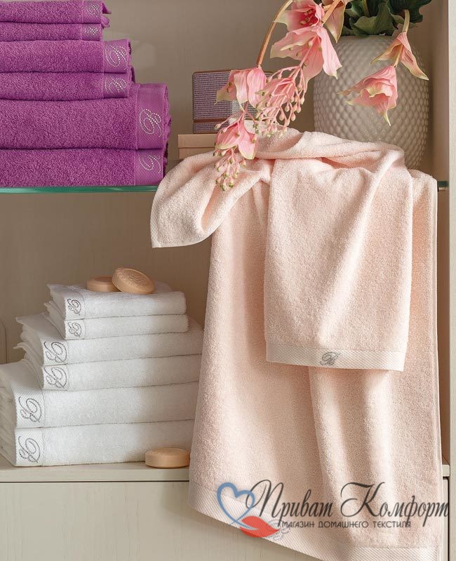 Комплект полотенец Benessere 5шт античная роза, Blumarine 