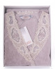 Халат женский Soft Cotton DESTAN лиловый - Халат женский Soft Cotton DESTAN лиловый