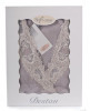 Халат женский Soft Cotton DESTAN лиловый - Халат женский Soft Cotton DESTAN лиловый